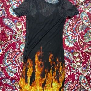 Nasty Gal NWOT Flame dress, Daisy Street brandname